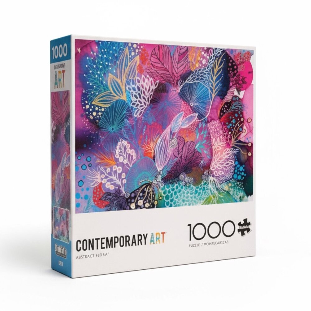 🧩 NEW Contemporary Art Abstract Flora 1000 Piece Jigsaw Puzzle